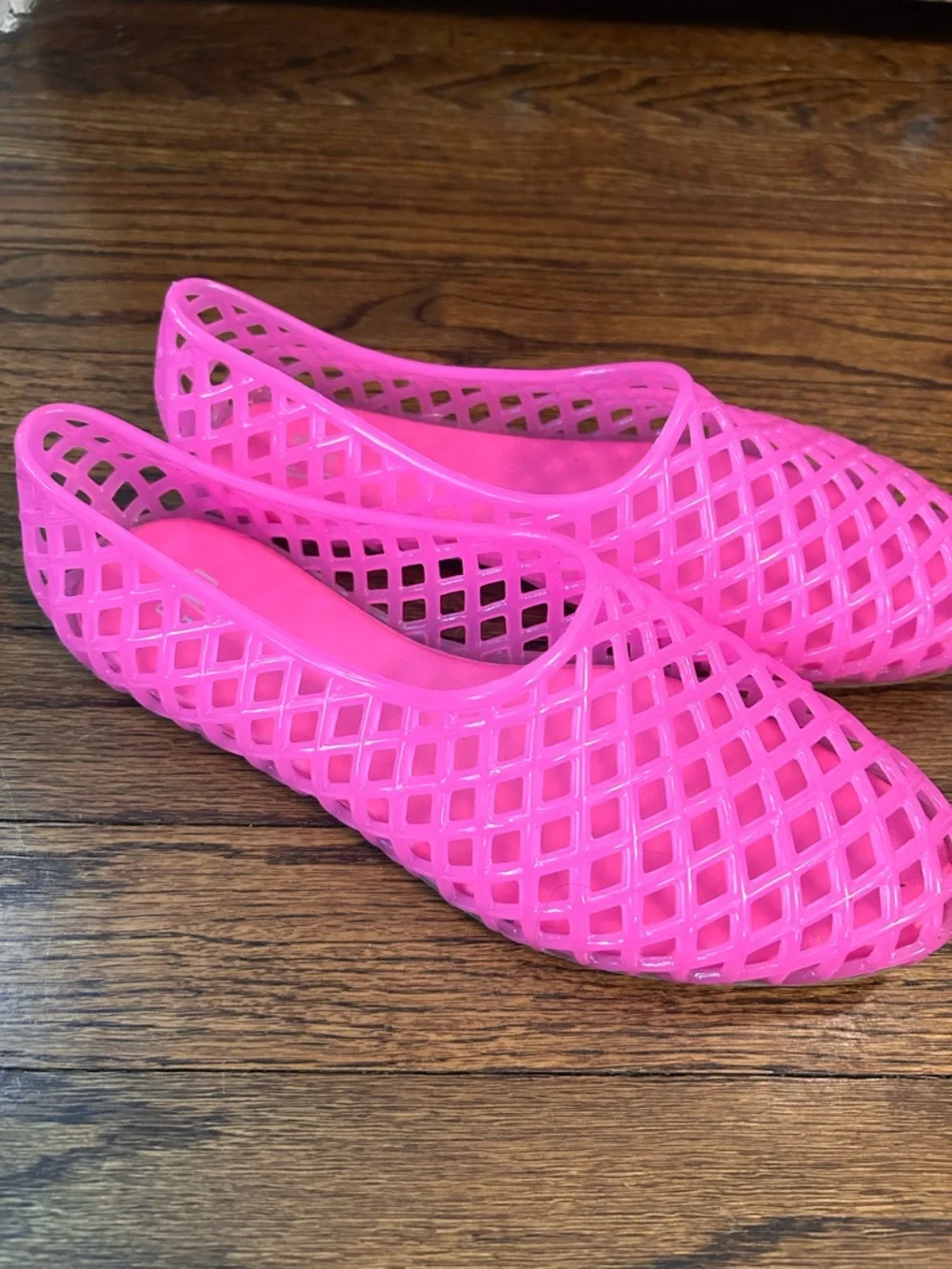 GAP Hot Pink Lattice Jelly Slip-On Flats - Picture 3 of 4